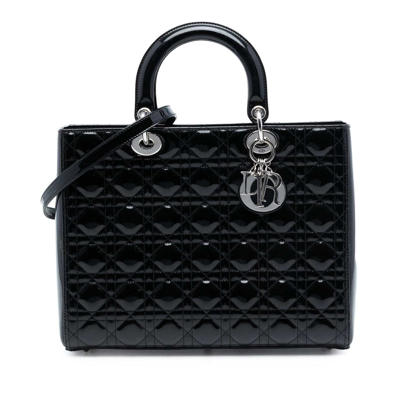 Large Patent Cannage Lady Dior - Image 1