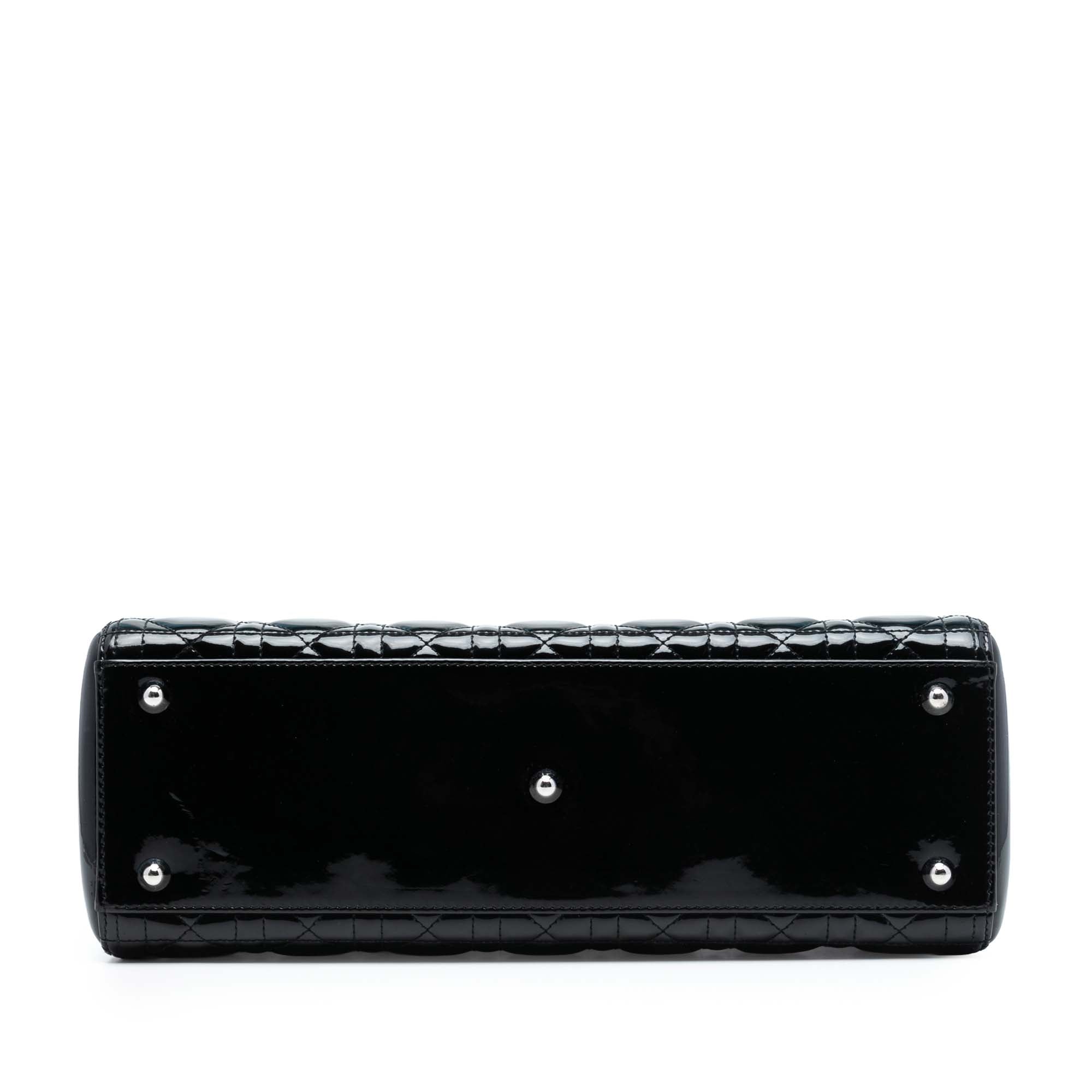 Large Patent Cannage Lady Dior - Image 3