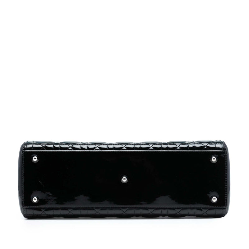 Large Patent Cannage Lady Dior - Image 3