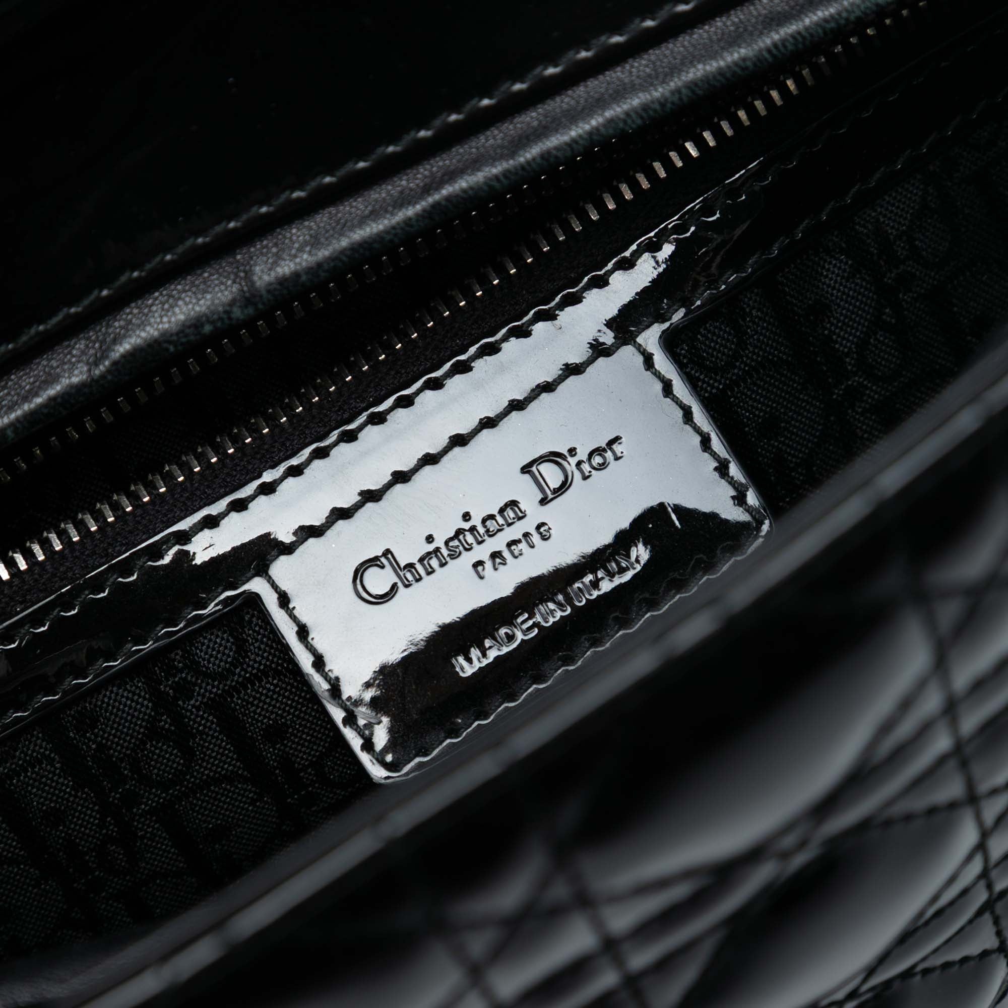 Large Patent Cannage Lady Dior - Image 5