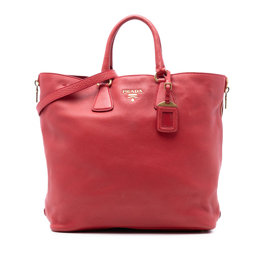 Vitello Daino Side Zip Shopper Tote - Image 1