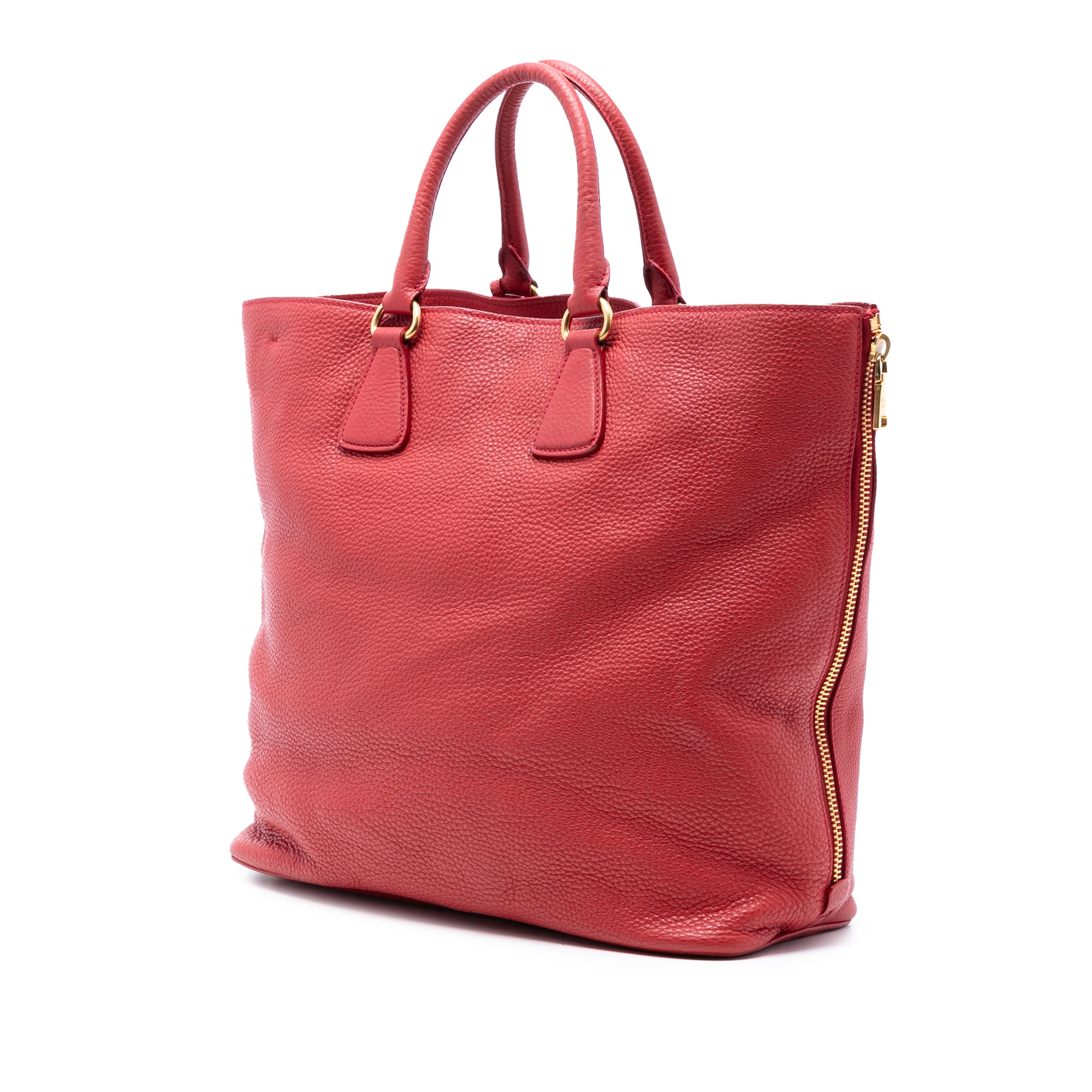 Vitello Daino Side Zip Shopper Tote - Image 2