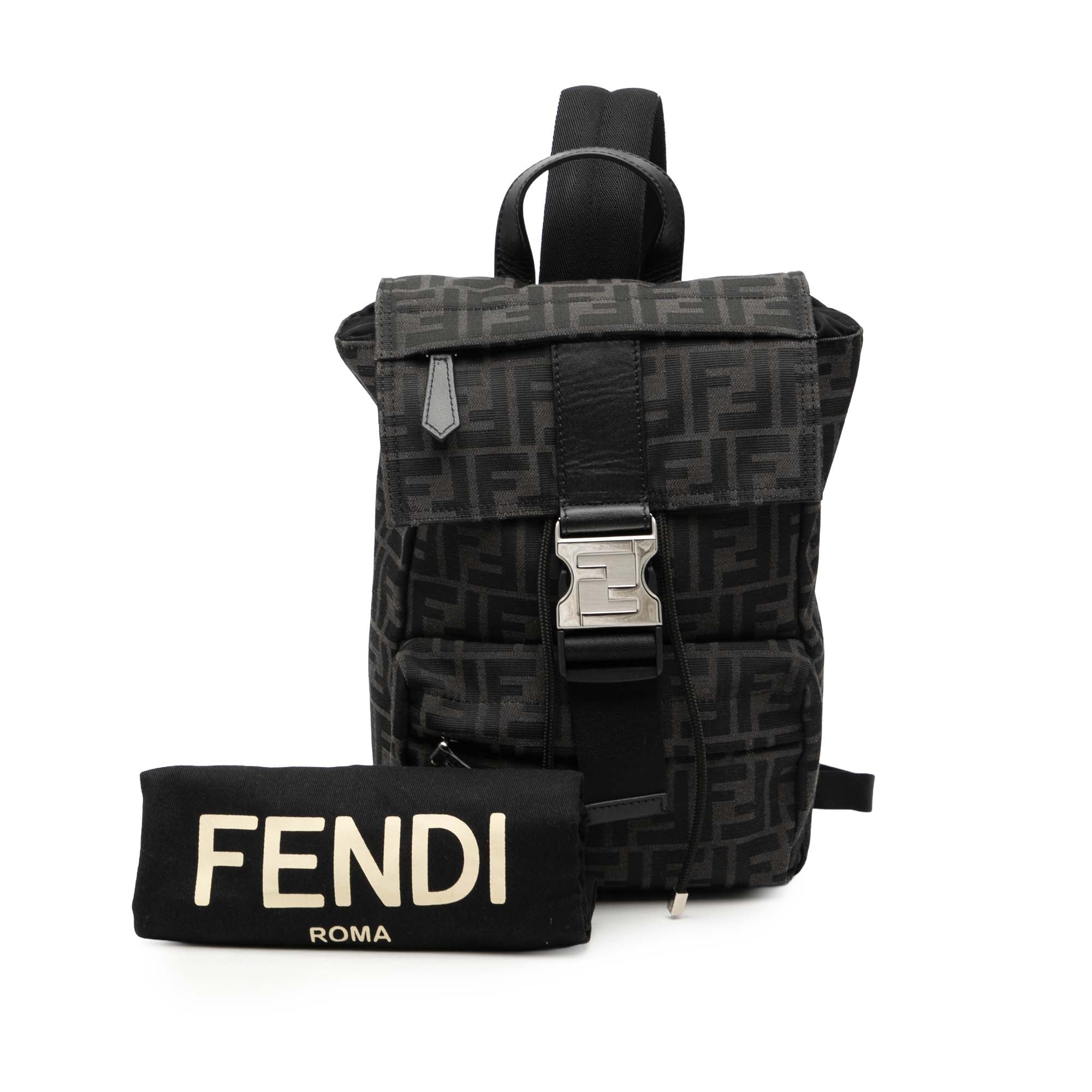 Small Zucca Canvas Fendiness Backpack - Image 8