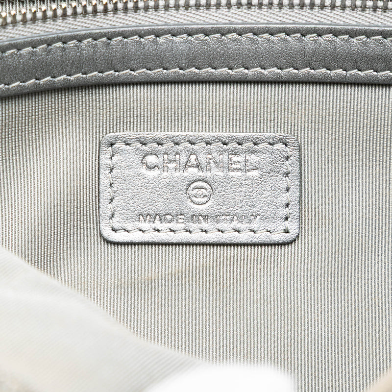Medium Chevron Metallic Aged Calfskin O Case Clutch - Image 5