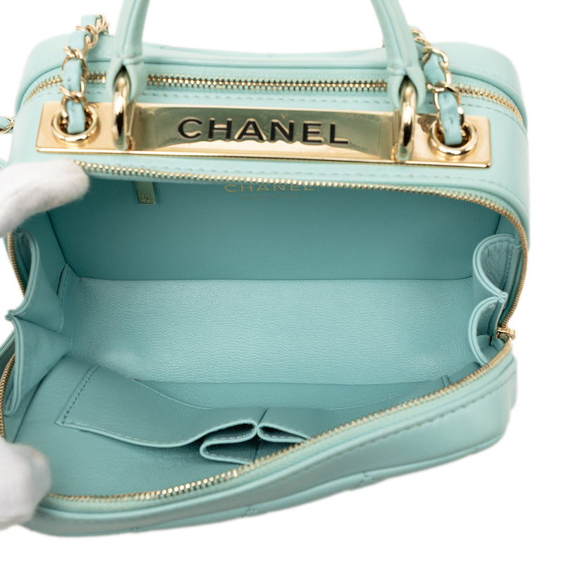Small Lambskin Trendy CC Bowling Bag - Image 4