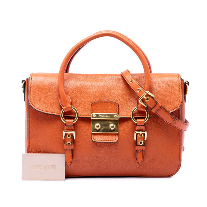Goatskin Madras Flap Satchel - Image 7