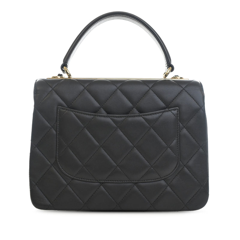 Small Quilted Lambskin Trendy CC Top Handle Flap - Image 2
