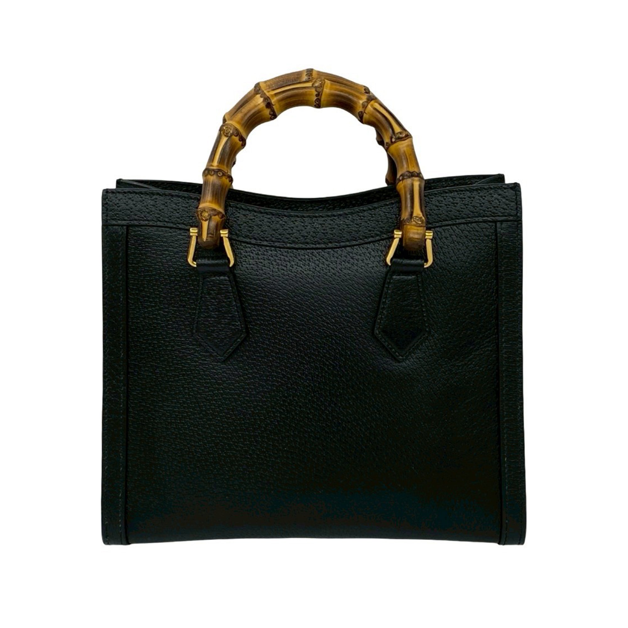 Medium Leather Bamboo Diana Satchel - Image 2