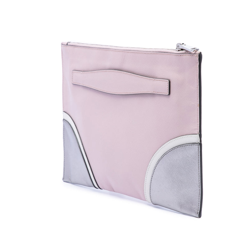 Tricolor Saffiano Clutch - Image 2