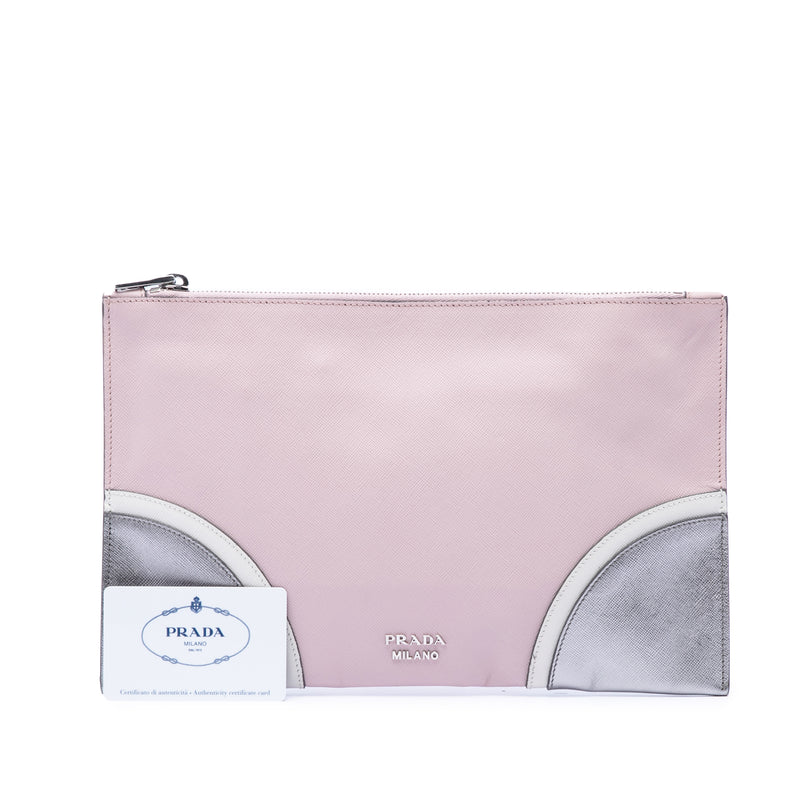 Tricolor Saffiano Clutch - Image 7