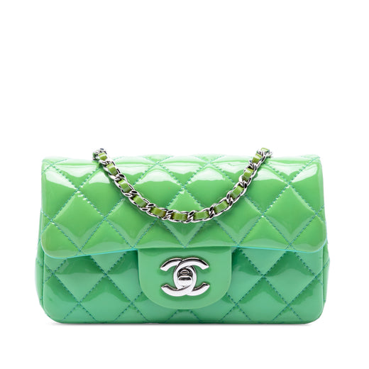 Extra Mini Rectangular Classic Patent Single Flap - Image 1