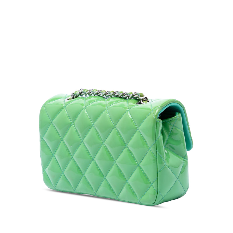 Extra Mini Rectangular Classic Patent Single Flap - Image 2
