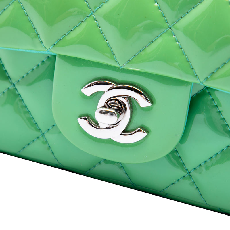 Extra Mini Rectangular Classic Patent Single Flap - Image 5