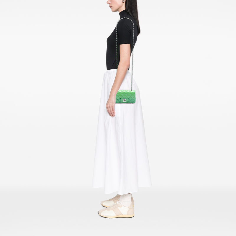 Extra Mini Rectangular Classic Patent Single Flap - Image 6