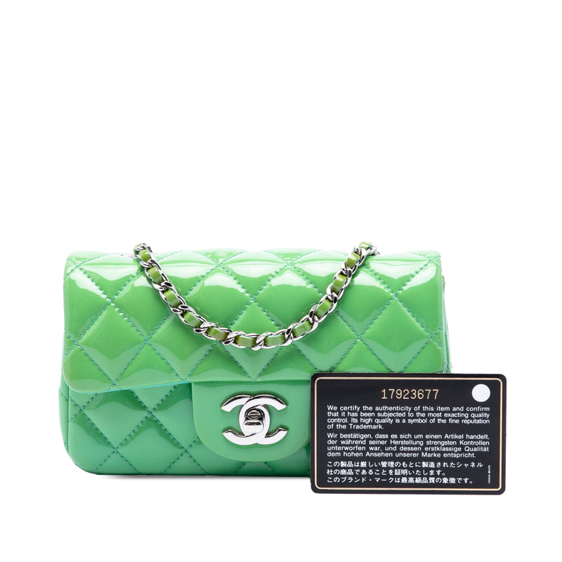 Extra Mini Rectangular Classic Patent Single Flap - Image 7