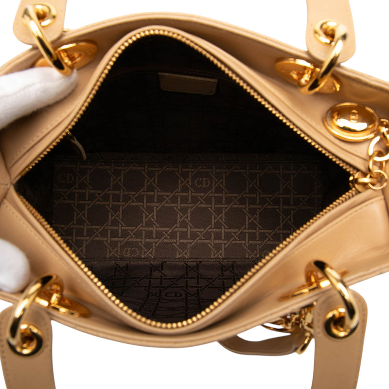 Medium Lambskin Cannage Lady Dior - Image 4
