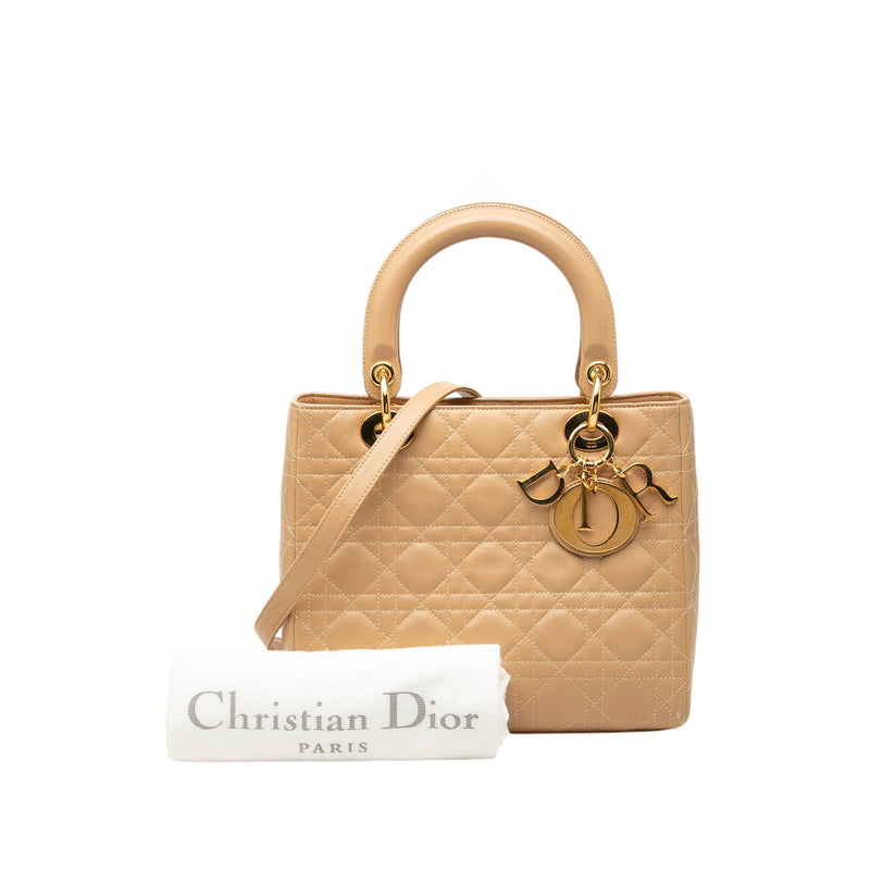 Medium Lambskin Cannage Lady Dior - Image 7
