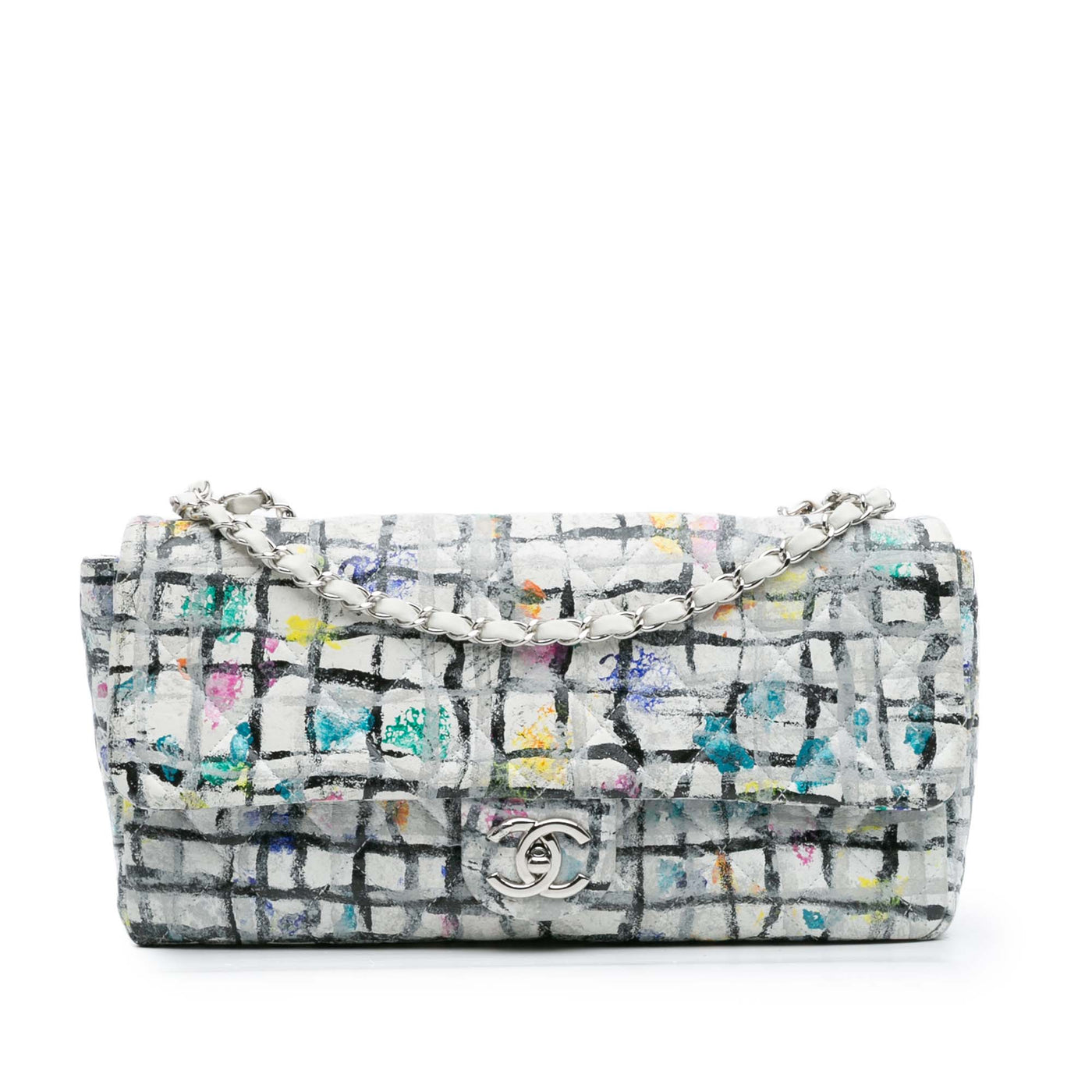 Medium Calfskin Hand Painted Graffiti Flap - Image 1