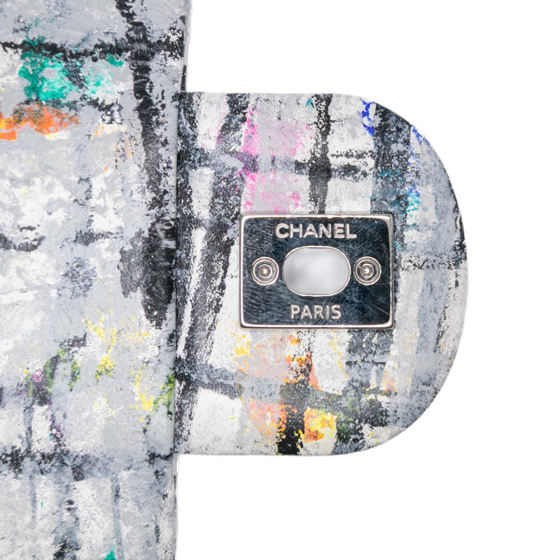 Medium Calfskin Hand Painted Graffiti Flap - Image 11