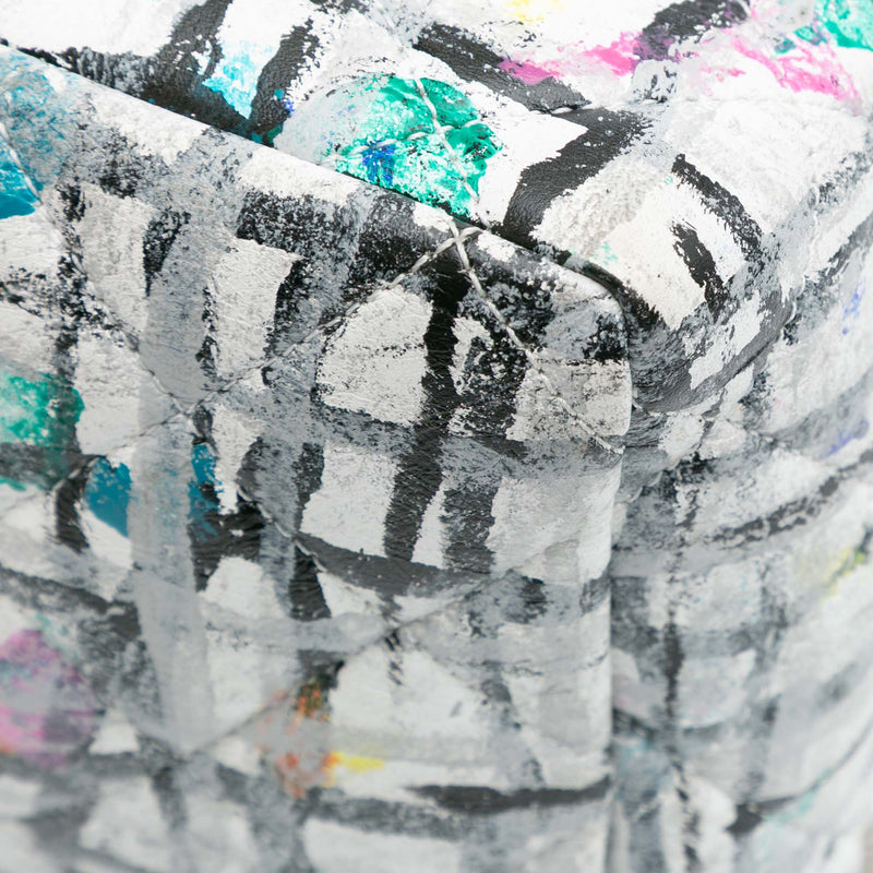 Medium Calfskin Hand Painted Graffiti Flap - Image 9