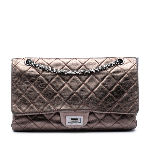 Metallic Aged Calfskin Reissue 2.55 Double Flap 227 - Image 1