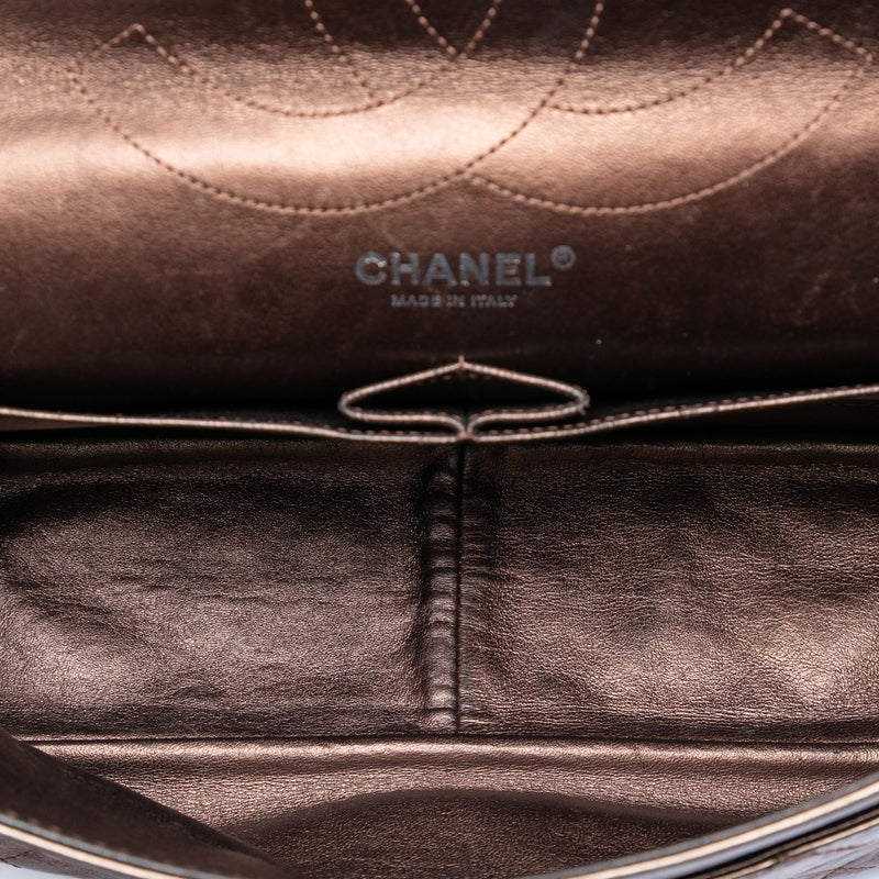Metallic Aged Calfskin Reissue 2.55 Double Flap 227 - Image 4