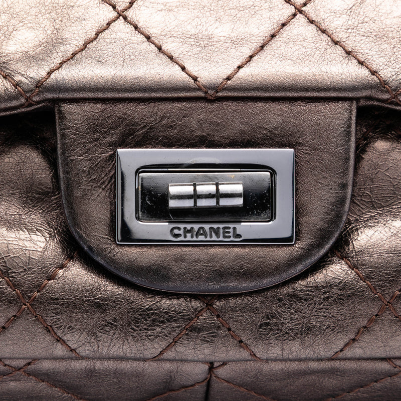 Metallic Aged Calfskin Reissue 2.55 Double Flap 227 - Image 5