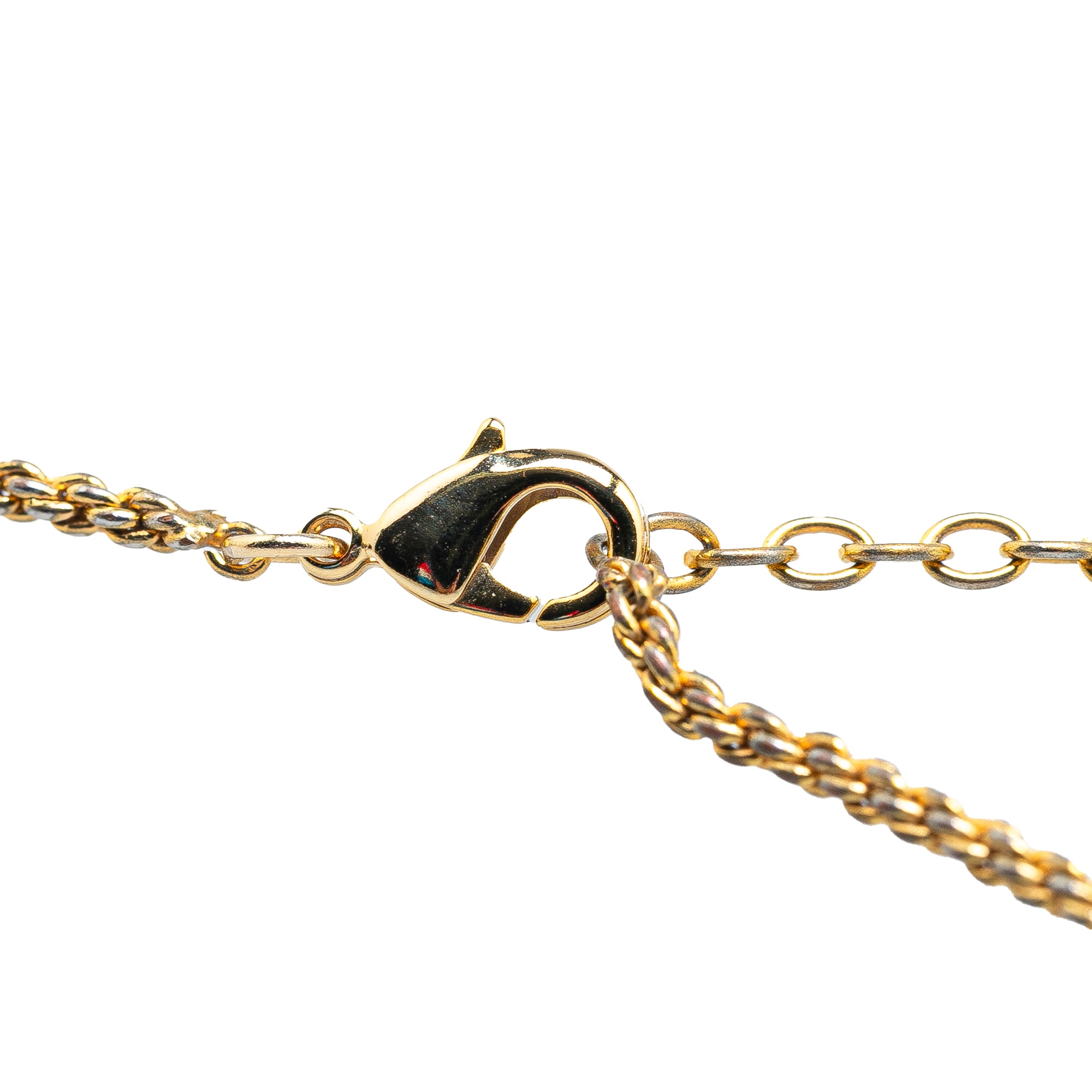 Gold Plated Logo Crystal Pendant Necklace - Image 4