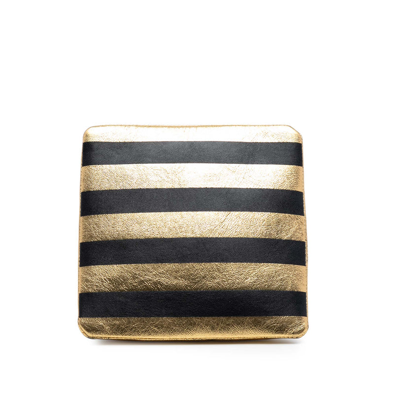 Metallic Lambskin Kheops Pyramid Clutch - Image 3