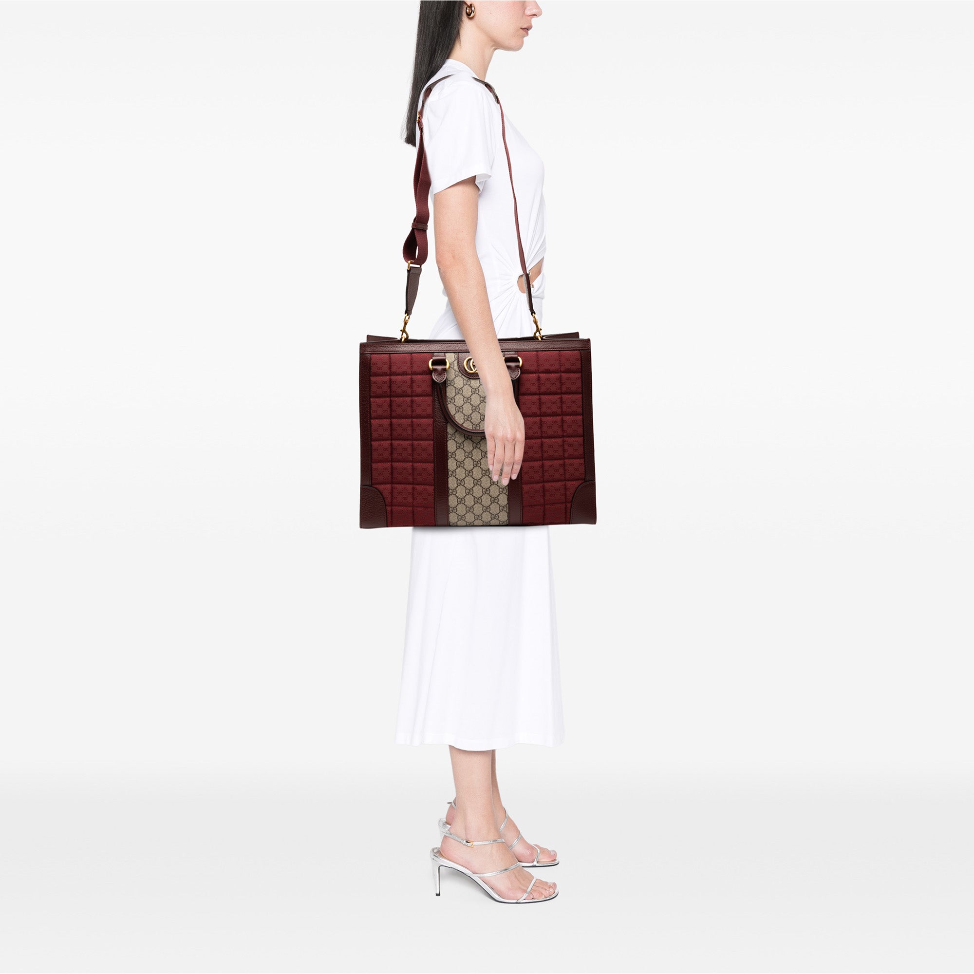 Medium GG Supreme and Quilted Mini GG Canvas Double G Tote - Image 7