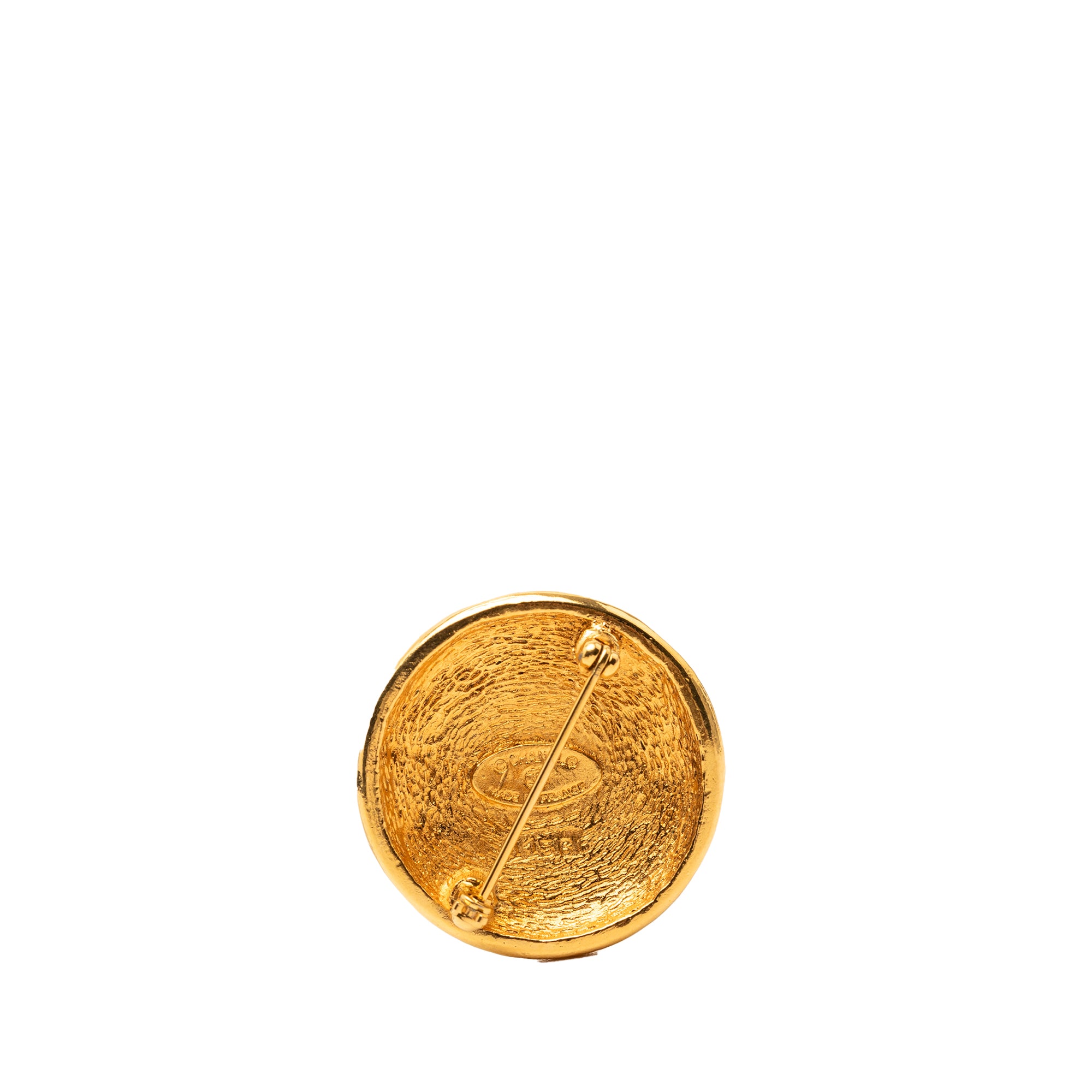 CC Gold Plated Round Brooch - Image 2