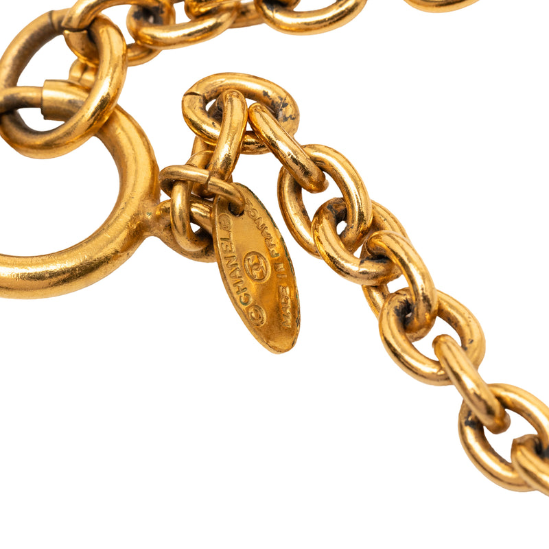 CC Gold Plated Round Pendant Necklace - Image 5