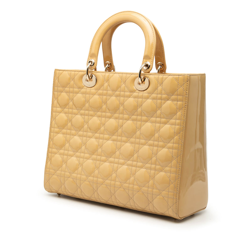 Large Patent Cannage Lady Dior - Image 2