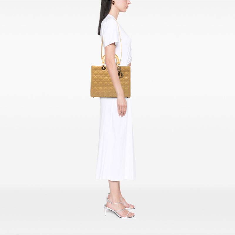 Large Patent Cannage Lady Dior - Image 7