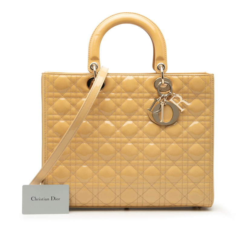 Large Patent Cannage Lady Dior - Image 8