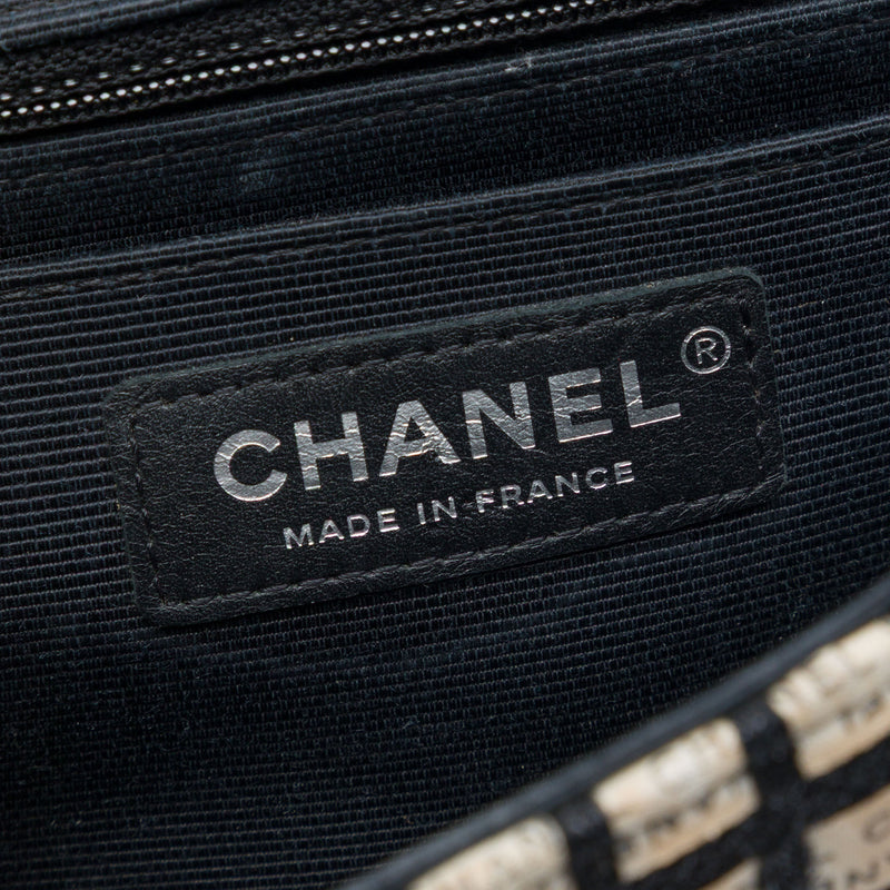Mini Rectangular Tweed  and Ribbon Logo Single Flap - Image 5