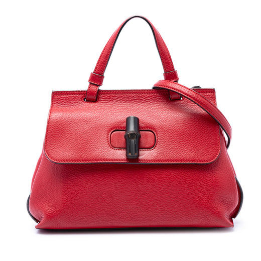 Small Calfskin Bamboo Daily Satchel - Image 1