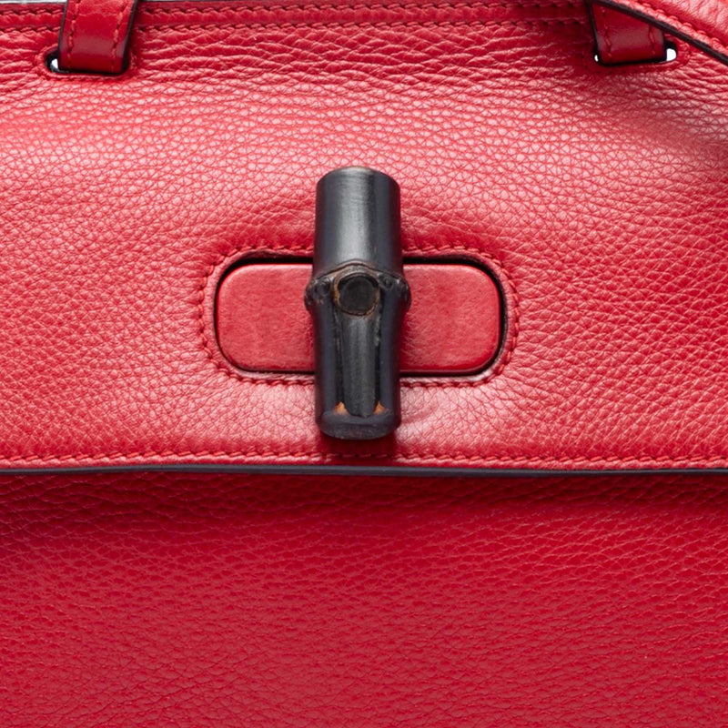 Small Calfskin Bamboo Daily Satchel - Image 6