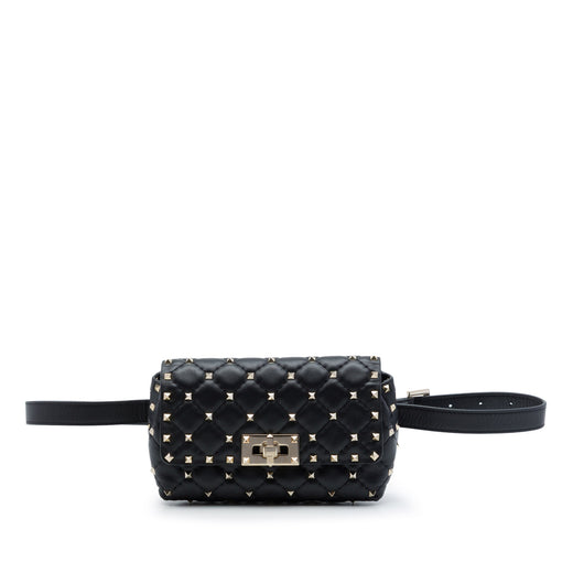 Lambskin Rockstud Spike Belt Bag - Image 1