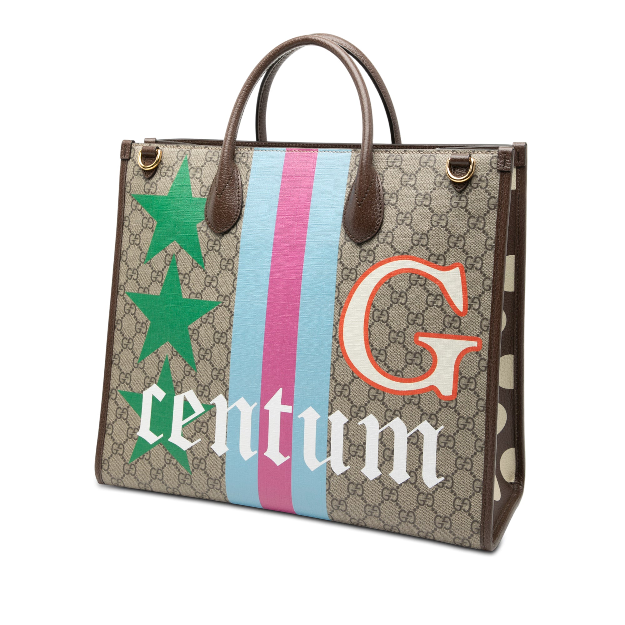 Medium GG Supreme 100 Centum Anniversary Calfskin Retro Interlocking G Tote - Image 2