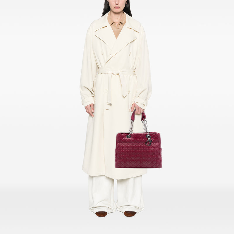 Large Lambskin Cannage Lady Dior Soft Shopping Tote - Image 6