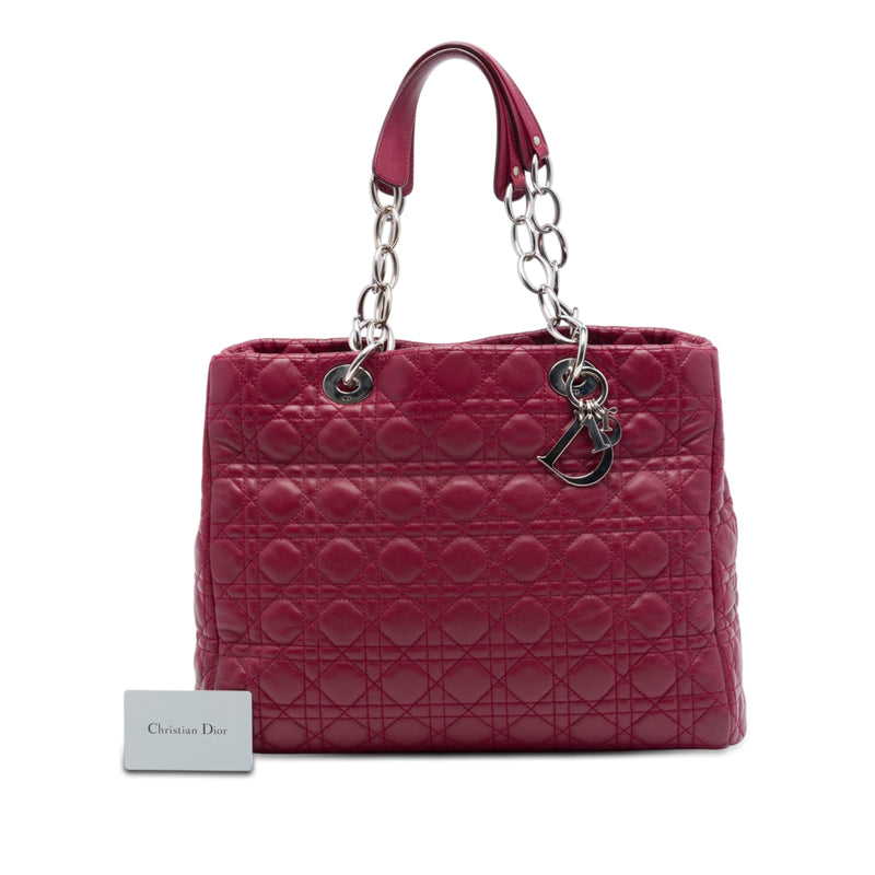 Large Lambskin Cannage Lady Dior Soft Shopping Tote - Image 7