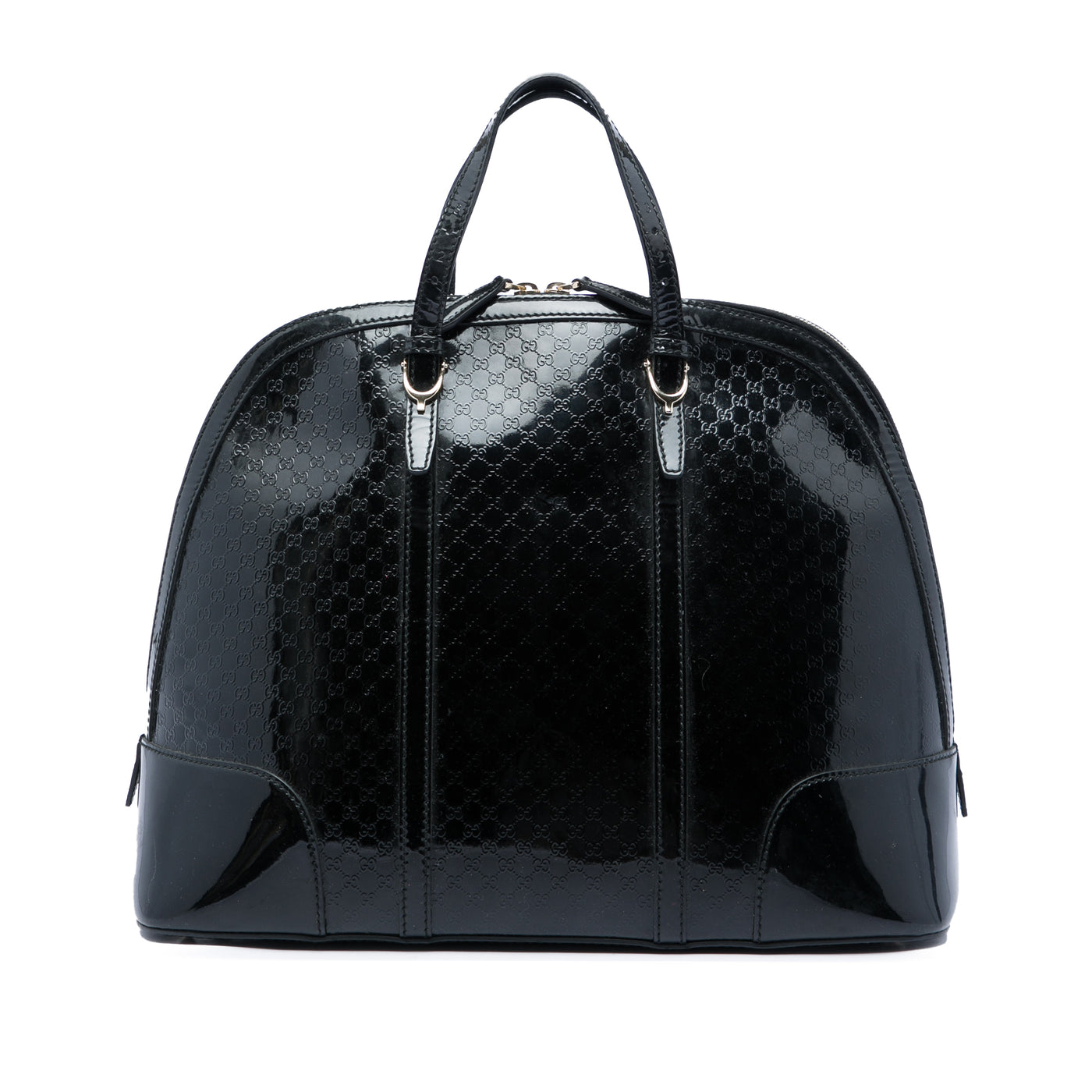 Large Microguccissima Patent Nice Dome Top Handle Bag - Image 1