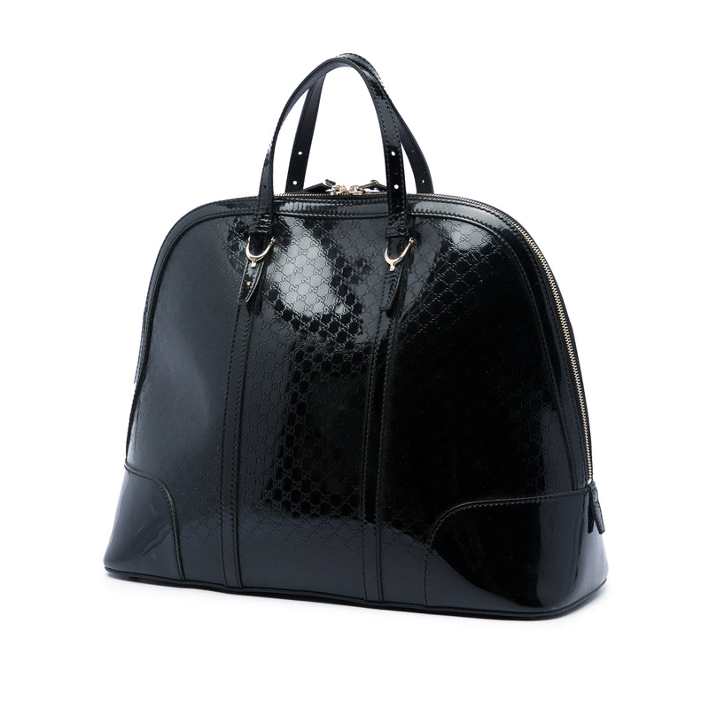Large Microguccissima Patent Nice Dome Top Handle Bag - Image 2