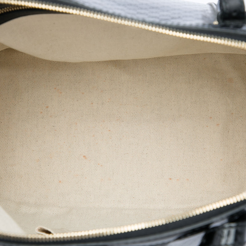 Large Microguccissima Patent Nice Dome Top Handle Bag - Image 4
