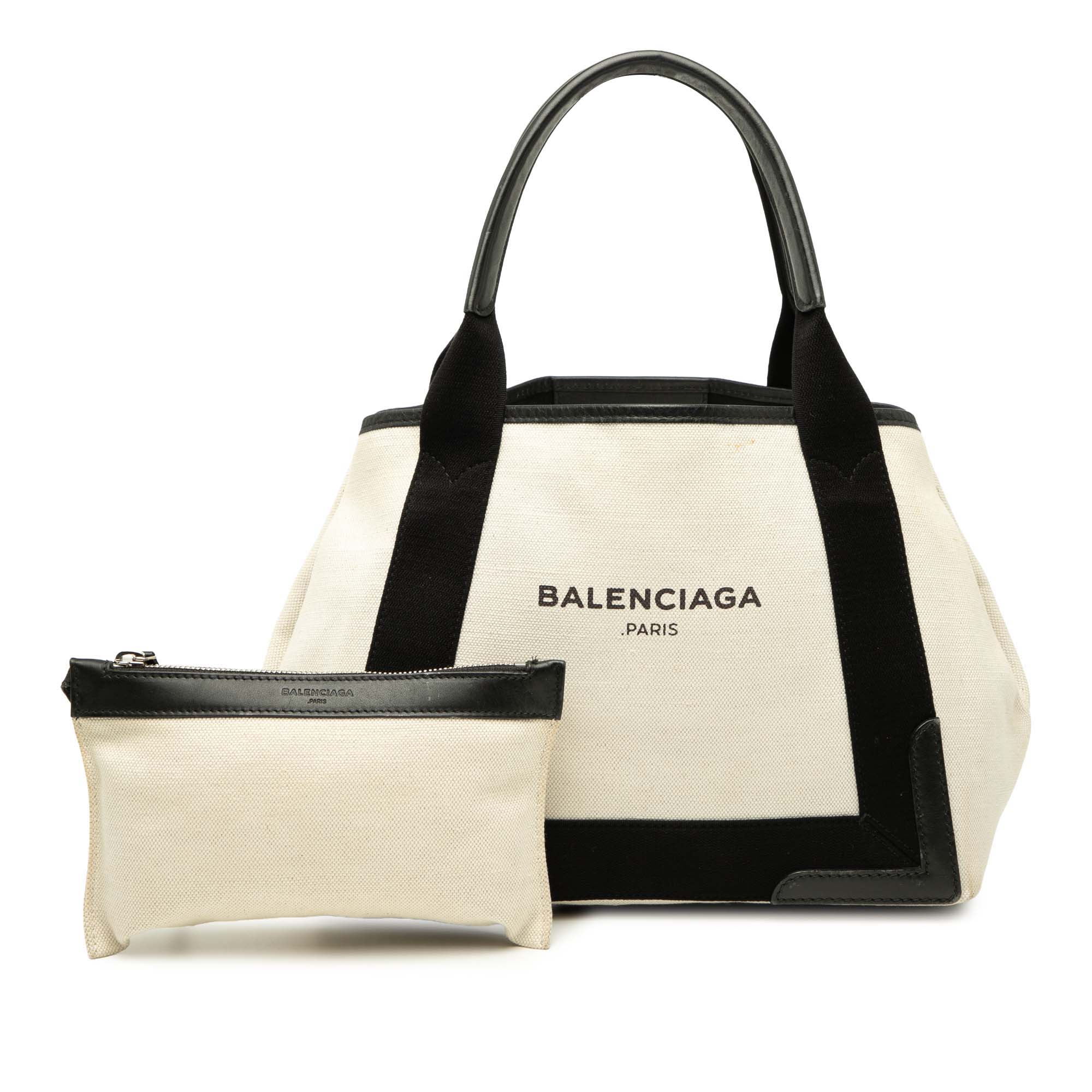 Canvas Navy Cabas Tote S - Image 8