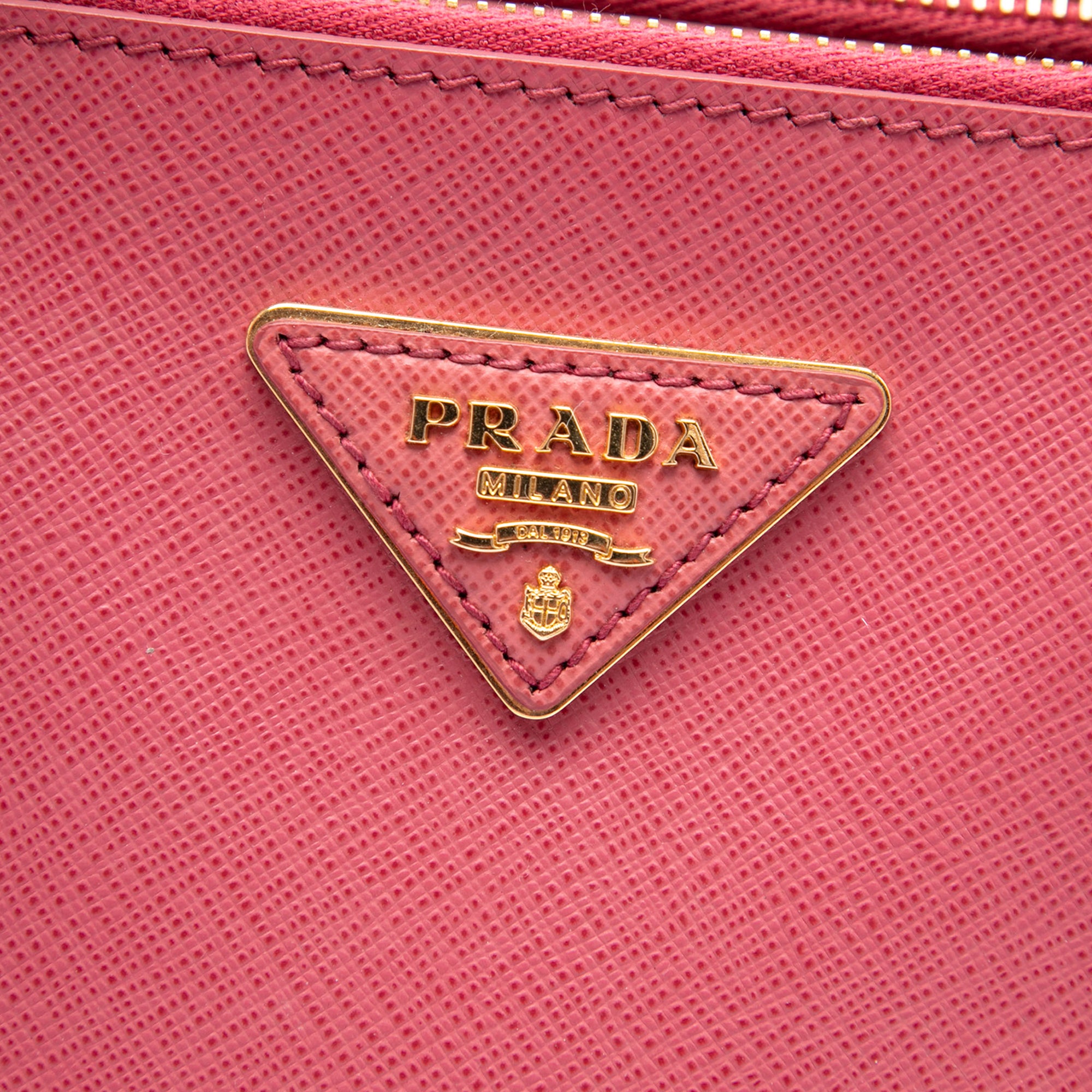 Medium Saffiano Lux Galleria Double Zip Tote - Image 5