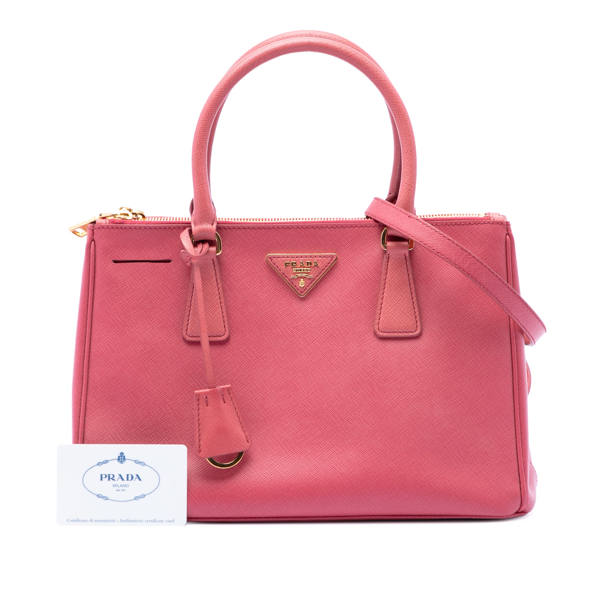 Medium Saffiano Lux Galleria Double Zip Tote - Image 7