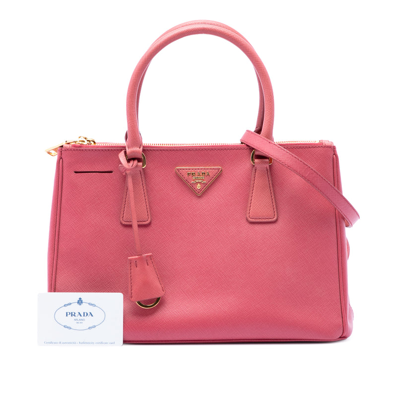 Medium Saffiano Lux Galleria Double Zip Tote - Image 7