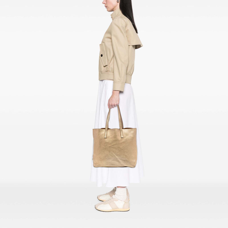 Metallic Vitello Daino Tote - Image 6